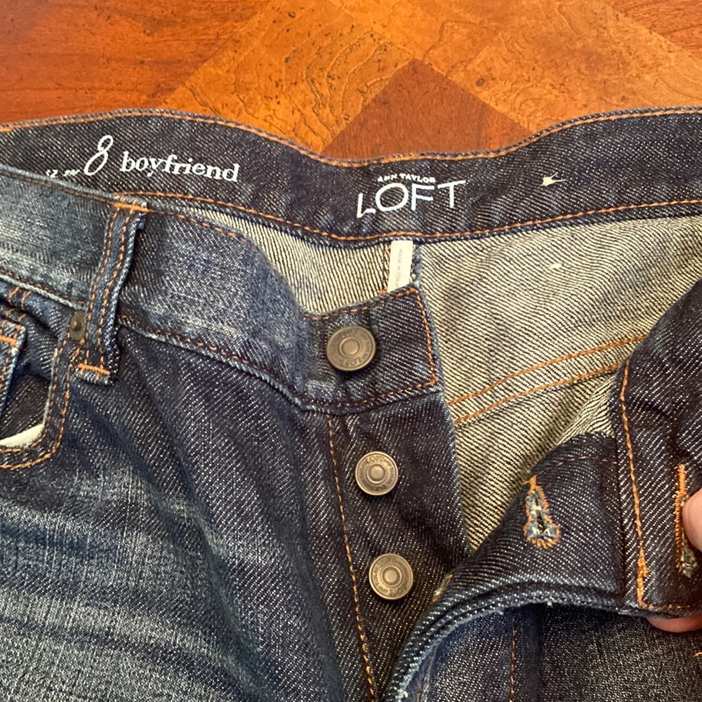 Loft Boyfriend Button Fly Jeans